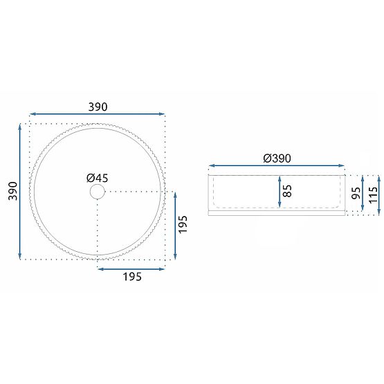 Furniture Washbasin Rea Cristal Transparent 39
