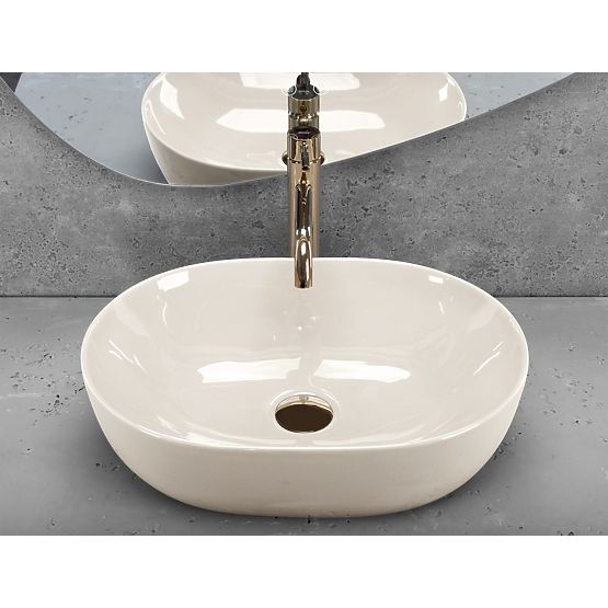 Furniture Washbasin Rea LISA ECRU SHINY