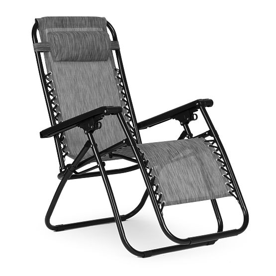 Garden Beach Chair with Adjustable Backrest ZERO GRAVITY ModernHome - Gray