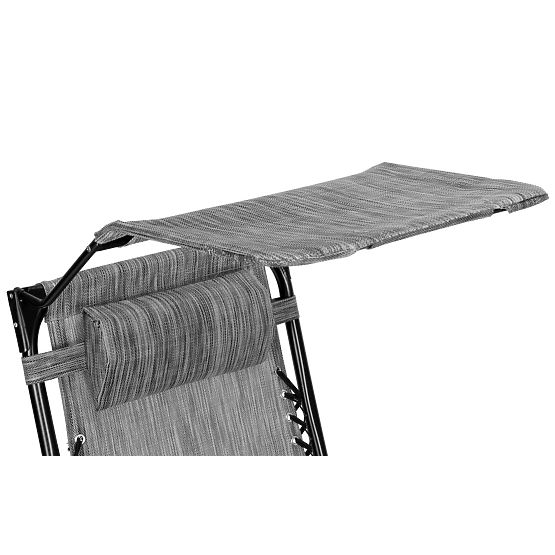 Garden Beach Lounger with Adjustable Backrest and Movable Canopy Modernhome - Gray