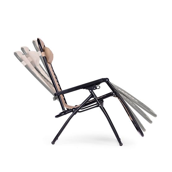 Garden Beach Lounger with Adjustable Backrest ZERO GRAVITY ModernHome - Beige