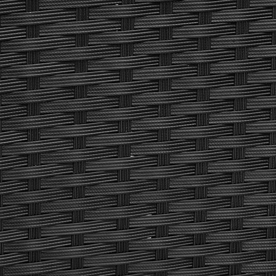 Garden Bench from Technorattan Sofa CORDOBA Black with Gray Cushions