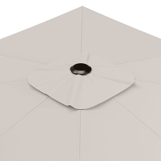 Garden Cantilever Parasol Shade 4x3 m with Cover, 360° Rotatable, Beige