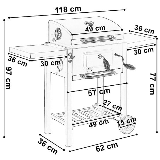 Garden Carbon Grill CARBON Black