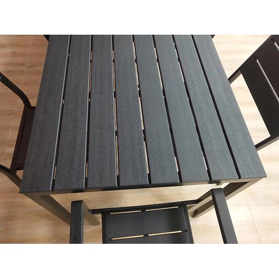 Garden Catering Table 156 x 78 cm Black