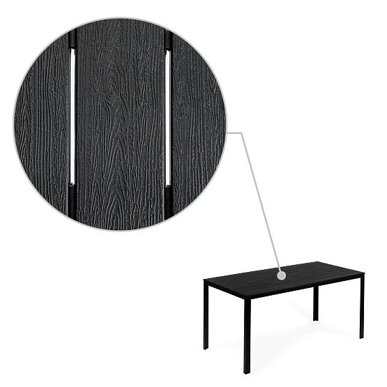 Garden Catering Table 156 x 78 cm Black