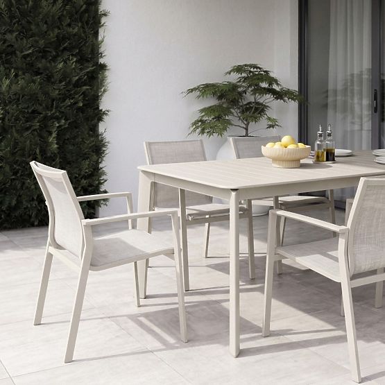 Garden Chair Canelli Aluminum, Light Beige