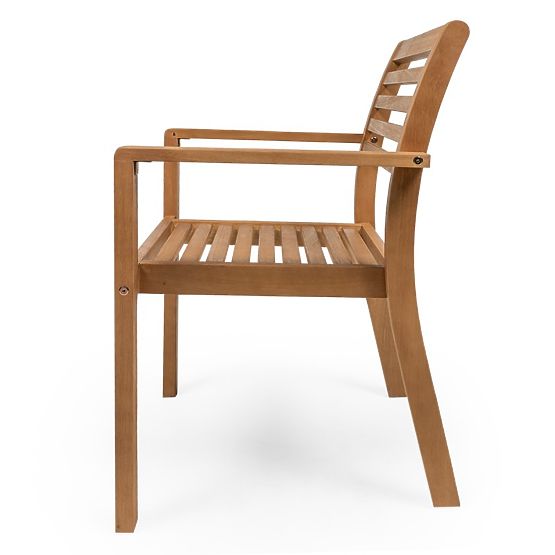 Garden Chair Familis ll Eucalyptus Wood FSC, Teak Finish, Beige
