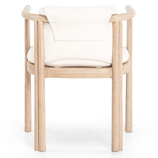 Garden Chair Komorebi Light Acacia Wood/Light Beige, Rounded