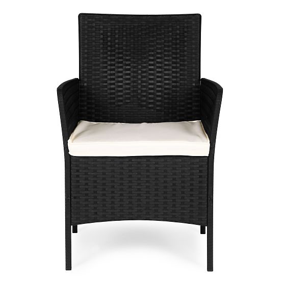 Garden Chair with Cushion Balcony Terrace Garden Black MultiGarden