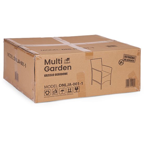 Garden Chair with Cushion Balcony Terrace Garden Black MultiGarden