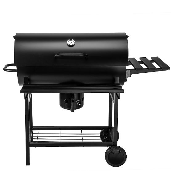 Garden Charcoal Barrel Grill with 2 Grates and Ash Pan