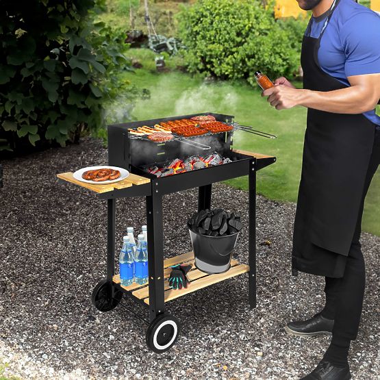 Garden Charcoal Grill PARIL on Wheels