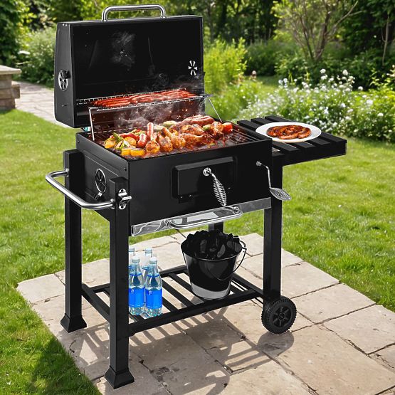 Garden Charcoal Grill with Lid MEJOR