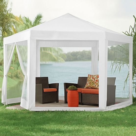 Garden Commercial Pavilion Tent 2x2x2 m with Mosquito Net White MultiGarden