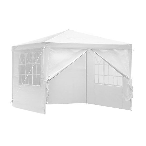 Garden Commercial Pavilion Tent 3x3 m 4 Walls White MultiGarden