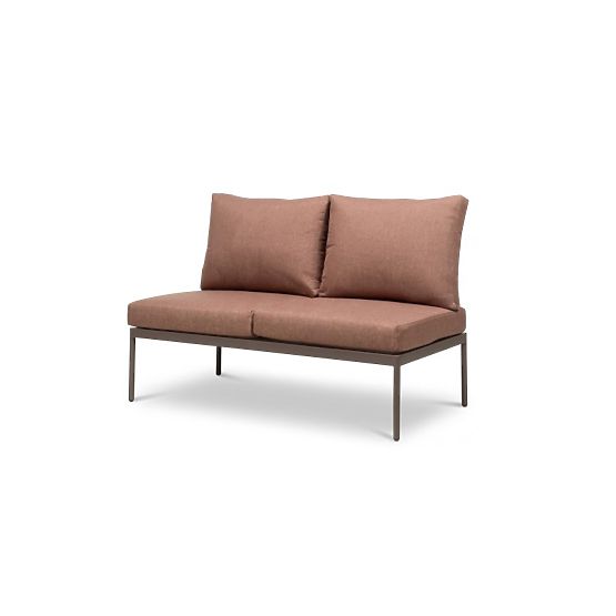 Garden Corner Sofa with Table Lugi, Polywood, Mocha/Gray