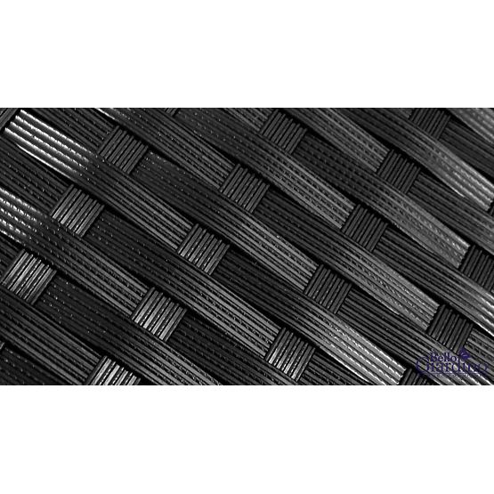 Garden Furniture from Technorattan (Sofa 123cm, 2 x Armchair + Table) UNICO Black