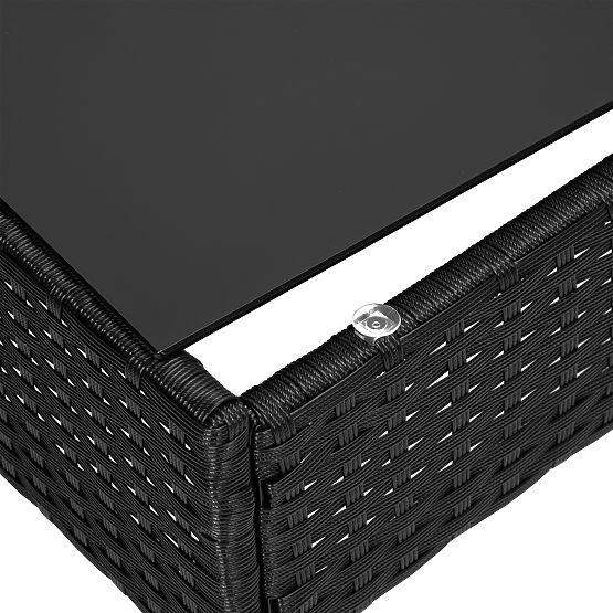 Garden Furniture Set 4-in-1 MAGNOLIA Black with Beige Cushions
