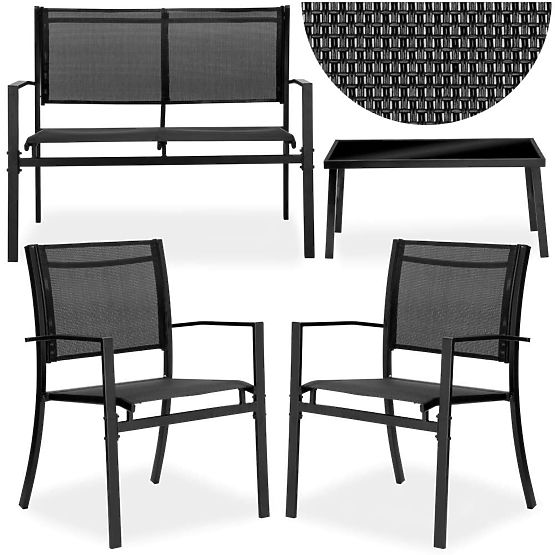 Garden Furniture Set GRACIOSA BLACK