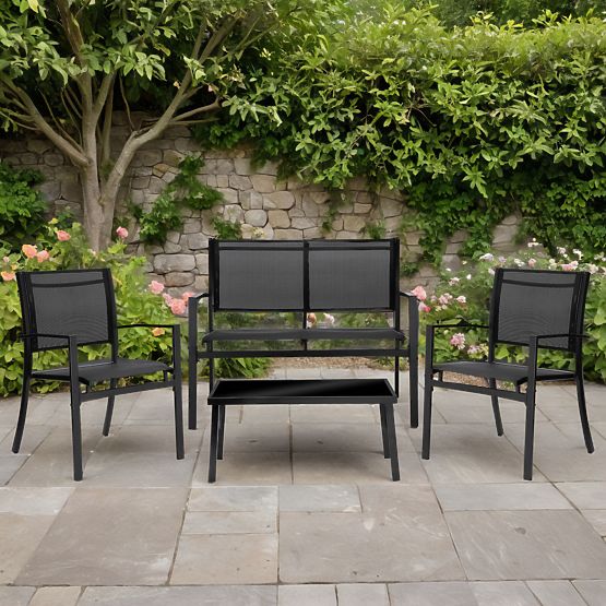 Garden Furniture Set GRACIOSA BLACK