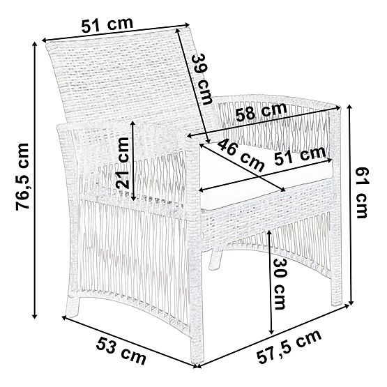 Garden Furniture Set KALINA Gray