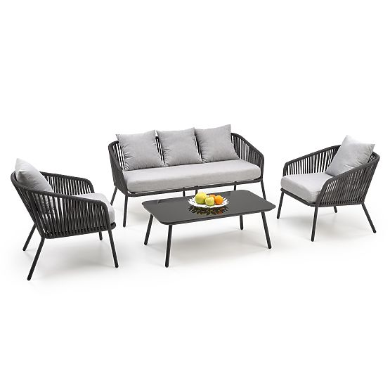 Garden furniture set with ROCCA cushions