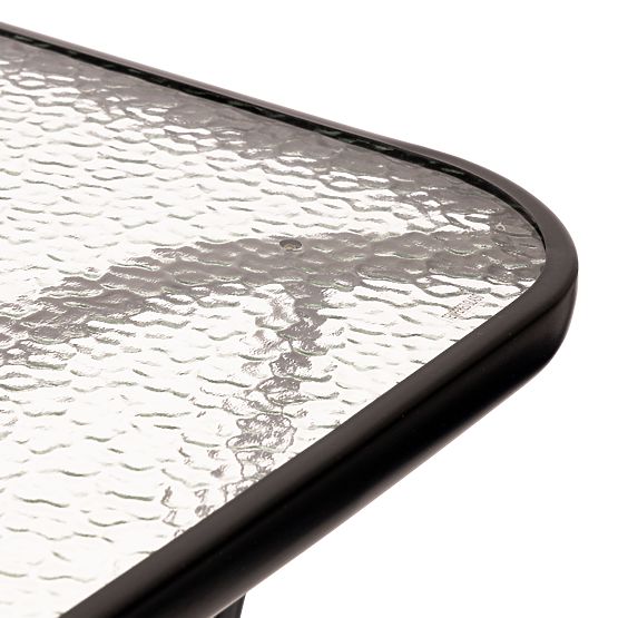 Garden Glass Table Wave 140x80cm Terrace Balcony