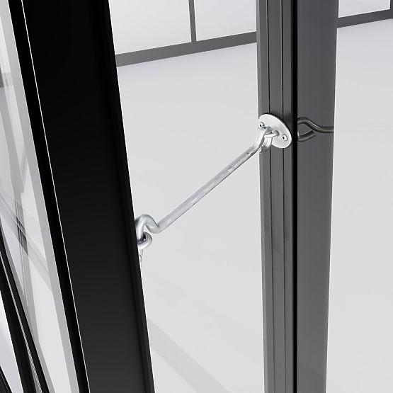 Garden Greenhouse ProGlass Classic Compact 7.7 m² with Base, Tempered Glass 4 mm, Aluminum