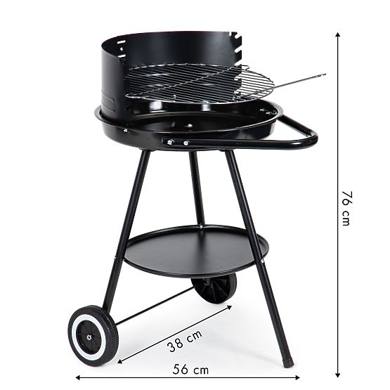 Garden Grill with Round Adjustable Height Grate