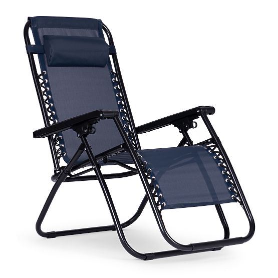 Garden Lounger Chair with Adjustable Backrest ZERO GRAVITY ModernHome - Blue