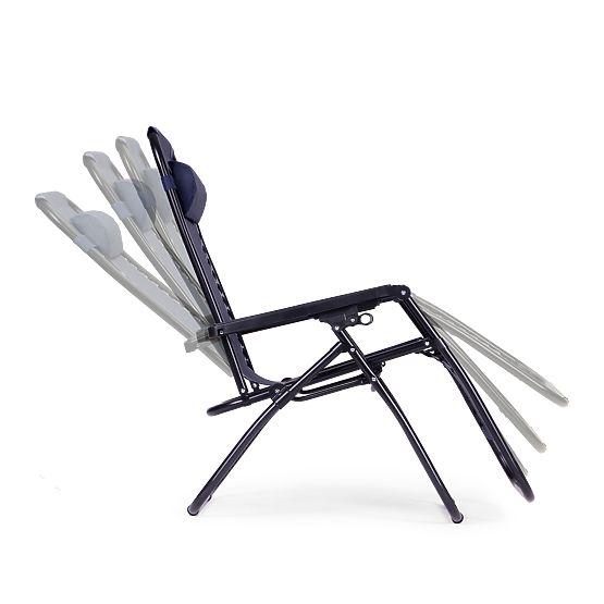 Garden Lounger Chair with Adjustable Backrest ZERO GRAVITY ModernHome - Blue