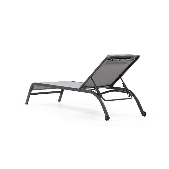 Garden Lounger Sandy Adjustable, Gray/Dark Gray