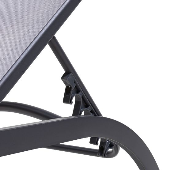 Garden Lounger Sandy Adjustable, Gray/Dark Gray