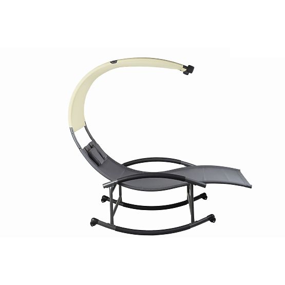 Garden Lounger with Canopy Swing