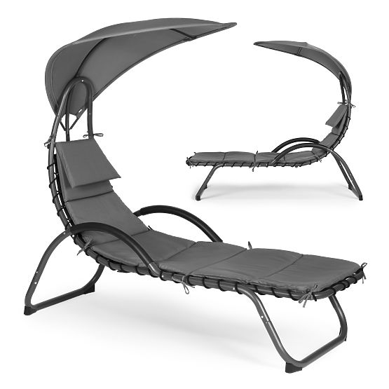 Garden Lounger with Large Oval Canopy ModernHome