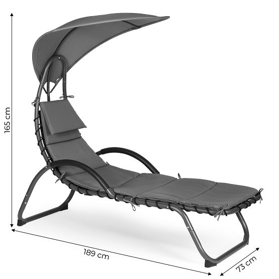 Garden Lounger with Large Oval Canopy ModernHome