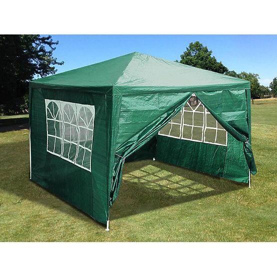 Garden Pavilion Tent 3x3 m 4 Walls Green MultiGarden