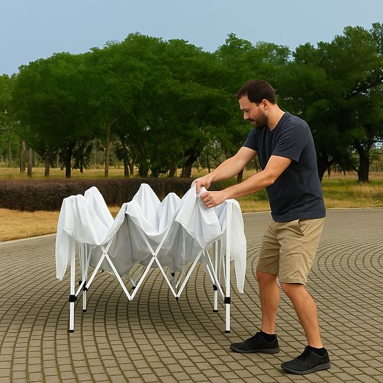 Garden Pavilion Tent 3x3 m with Automatic Pop-up Roof for Terrace by MultiGarden