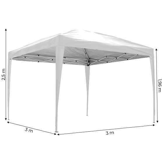 Garden Pavilion Tent 3x3 m with Automatic Pop-up Roof for Terrace by MultiGarden