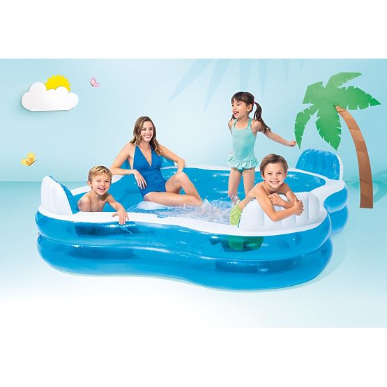 Garden Pool with Inflatable Seats 229x229cm Intex 56475
