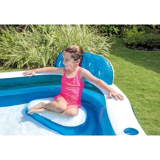 Garden Pool with Inflatable Seats 229x229cm Intex 56475