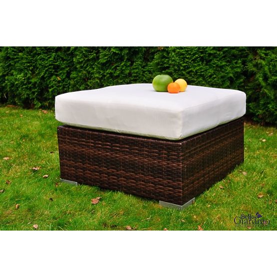 Garden Pouf Made of Technorattan
