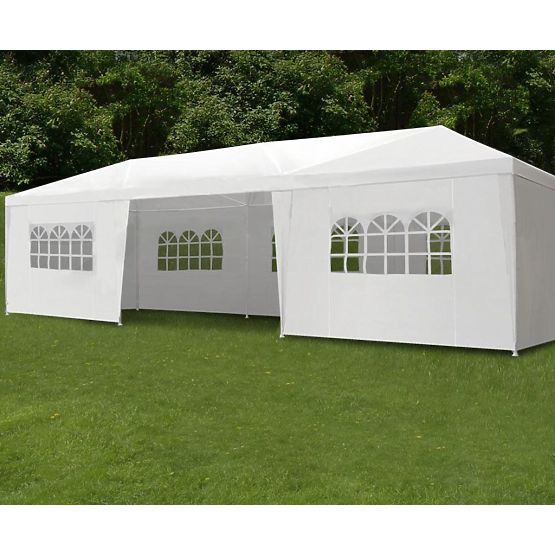 Garden Sales Tent Pavilion 3x9 m 8 Walls White MultiGarden