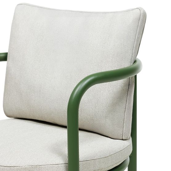 Garden Set Amarello, Table 220 cm + 6 Chairs, Aluminum, Light Beige/Green