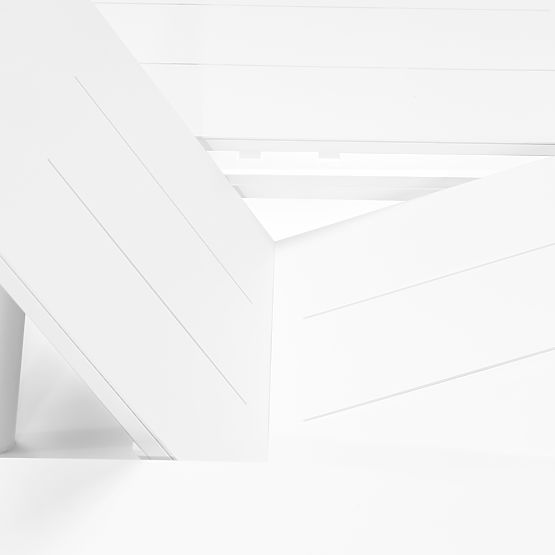 Garden Set Marinelli, Extendable Table 230-300 cm + 8 Chairs, Aluminum, White