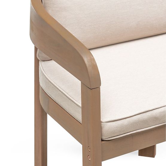 Garden Set Satori II, Table 240 cm + 8 Chairs, FSC Acacia Wood, Teak Look, Beige, Rounded