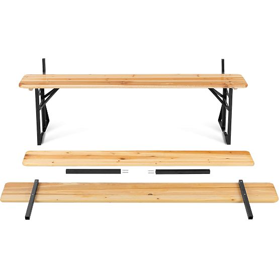 Garden Set Steel-Wood PORTER 170 cm Table + 2 Benches