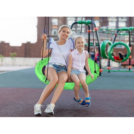 Garden Swing Stork Nest ROMEK Green 100 cm