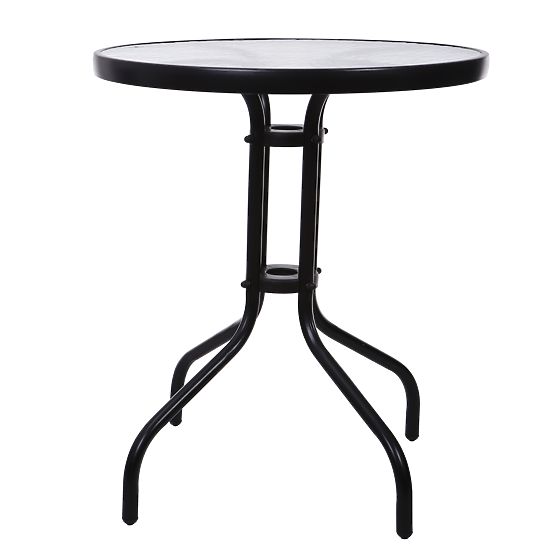 Garden Table 60cm Tempered Glass Table for Garden Terrace Balcony